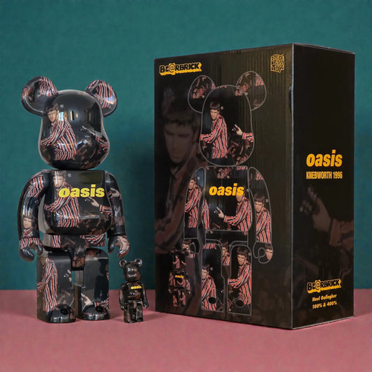 Bearbrick Oasis Knebworth 1996 Noel Gallagher 100%+400% mit Verpackung