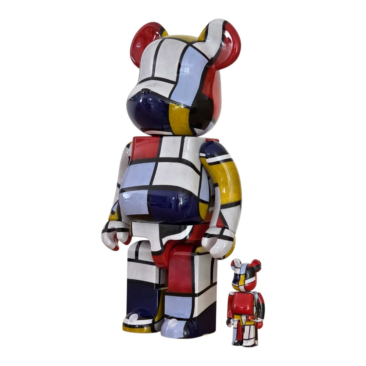 Bearbrick Piet Mondrian 100%+400% schräg