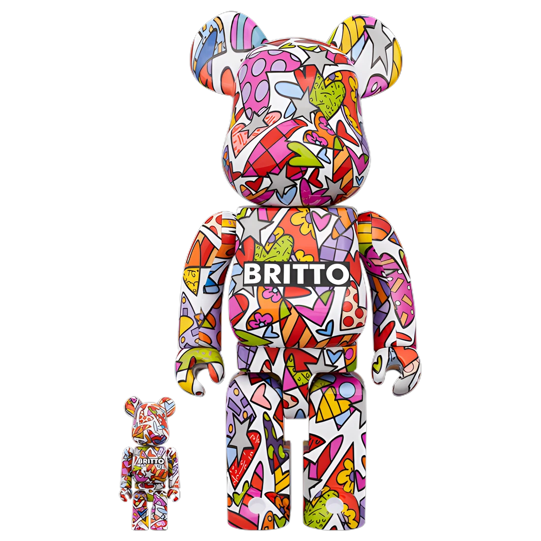 Bearbrick Romero Britto Heart 100%+400% Herstellerbild 1