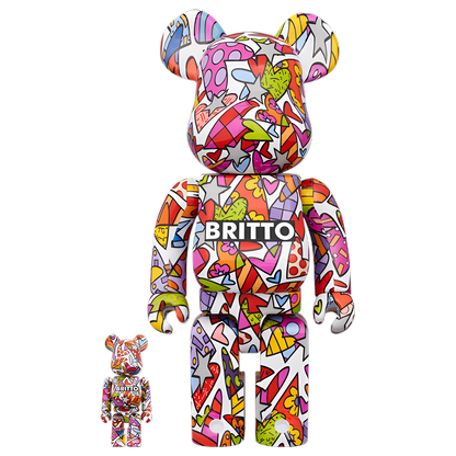Bearbrick Romero Britto Heart 100%+400% Herstellerbild 1