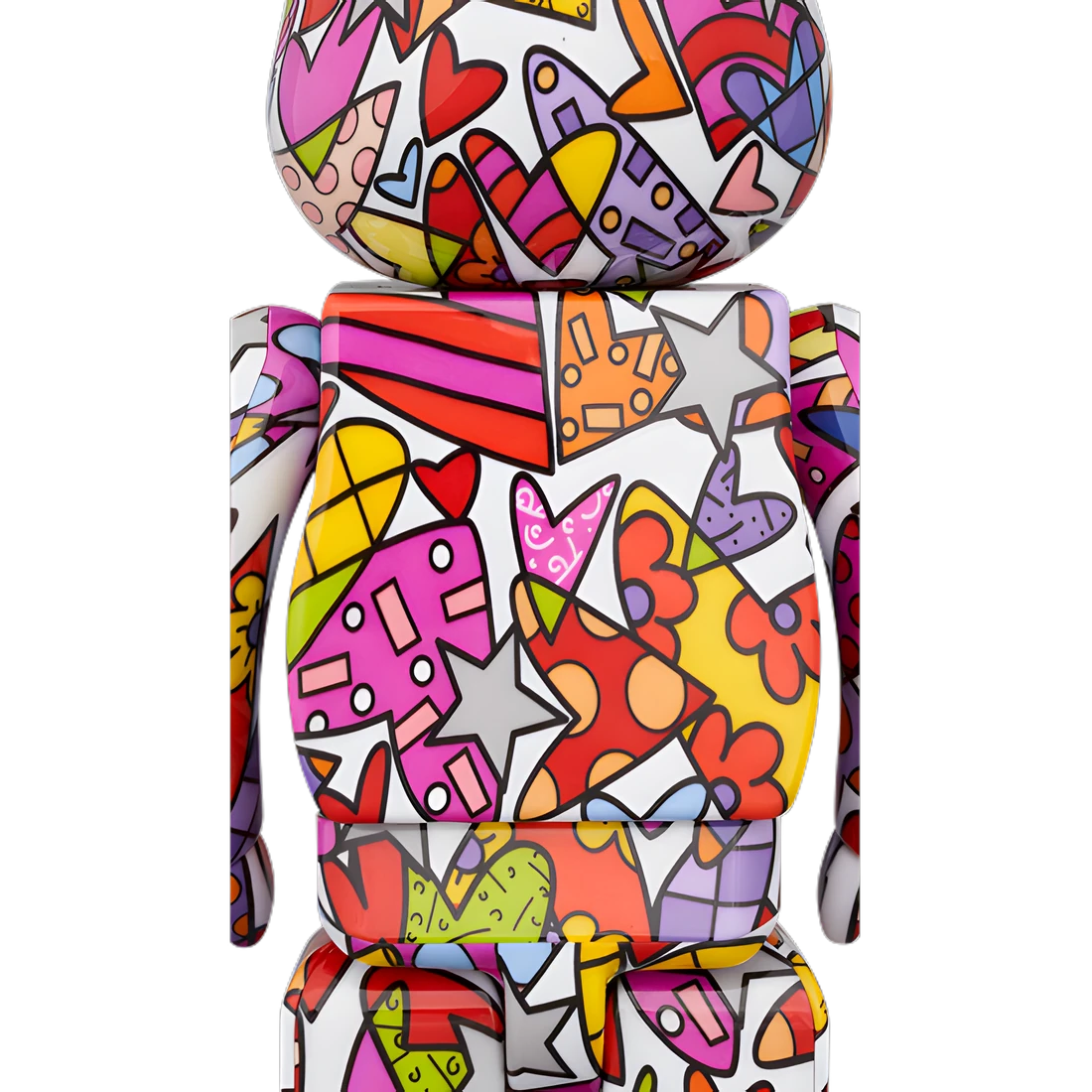 Bearbrick Romero Britto Heart 100%+400% Herstellerbild 4