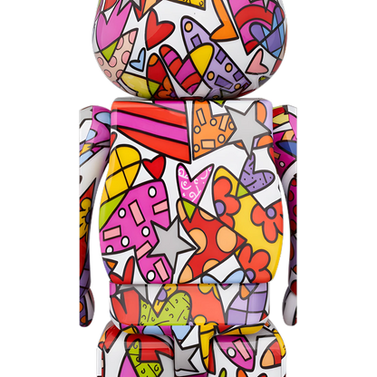 Bearbrick Romero Britto Heart 100%+400% Herstellerbild 4