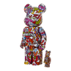 Bearbrick Romero Britto Heart 100%+400% schräg