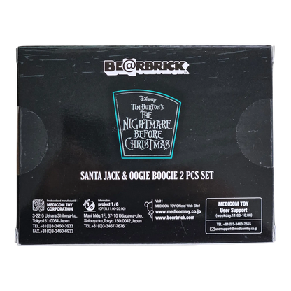 Bearbrick Santa Jack & Oogie Boogie 2er-Set 100% Verpackungsrückseite