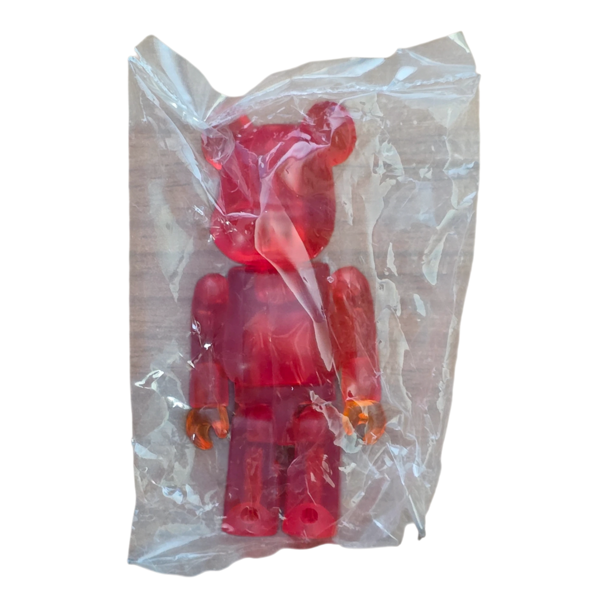 Bearbrick Series 1 Jellybean "Clear Red" 100% in Folie