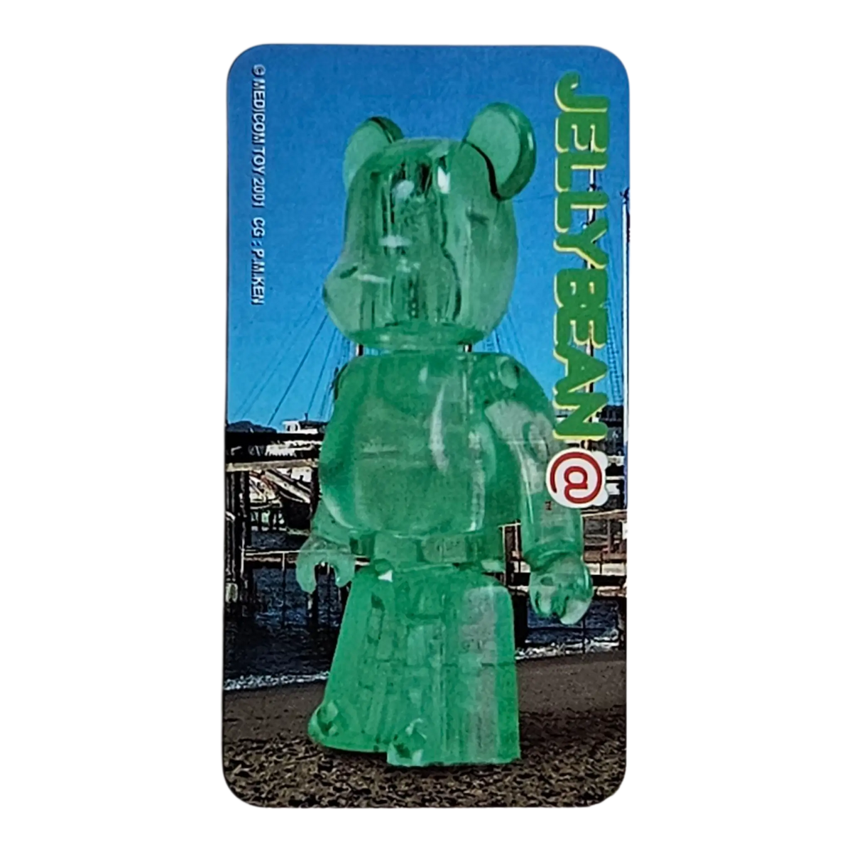 Bearbrick Series 2 Jellybean "Clear Green" 100% Begleitkarte