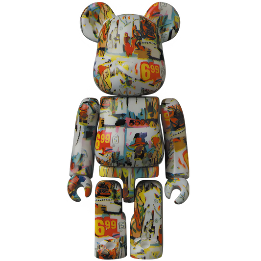 Bearbrick Series 42 Artist Andy Warhol × Jean-Michel Basquiat 100% Herstellerbild
