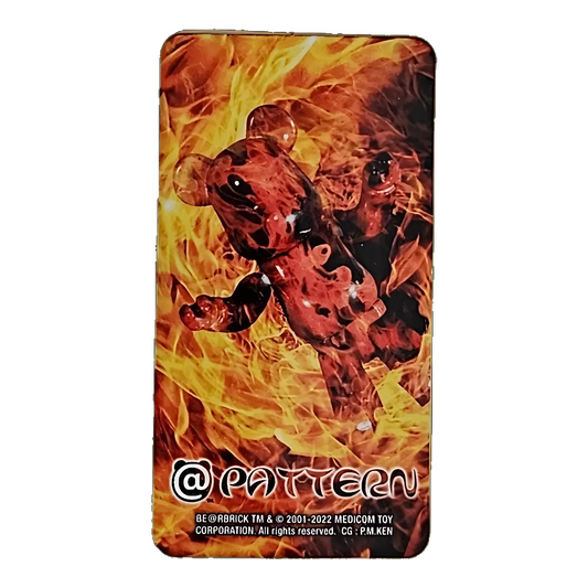 Bearbrick Series 44 Pattern "Fire" 100% Begleitkarte