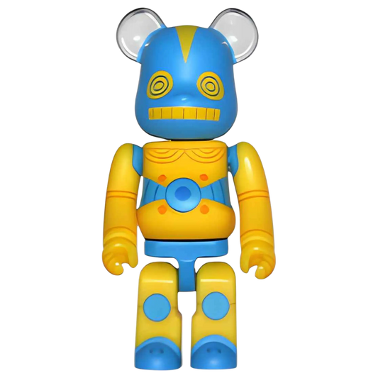 Bearbrick Series 45 H×S (Hirota Saigansho) "Softvinyl Toy" Yellow 100% SECRET Bild