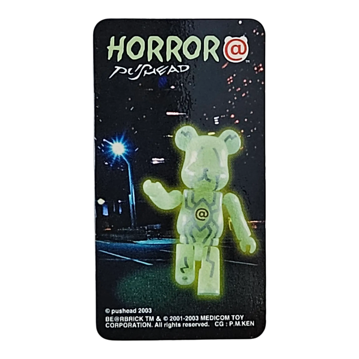 Bearbrick Series 6 Horror "Pushead GID" 100% Begleitkarte