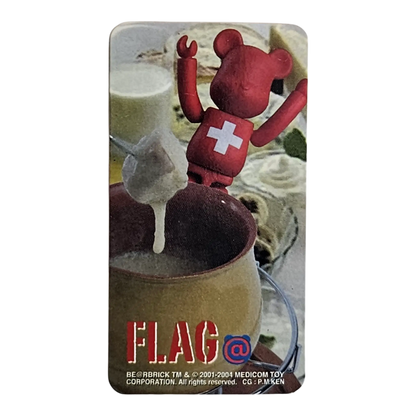 Bearbrick Series 8 Flag "Switzerland" 100% Begleitkarte