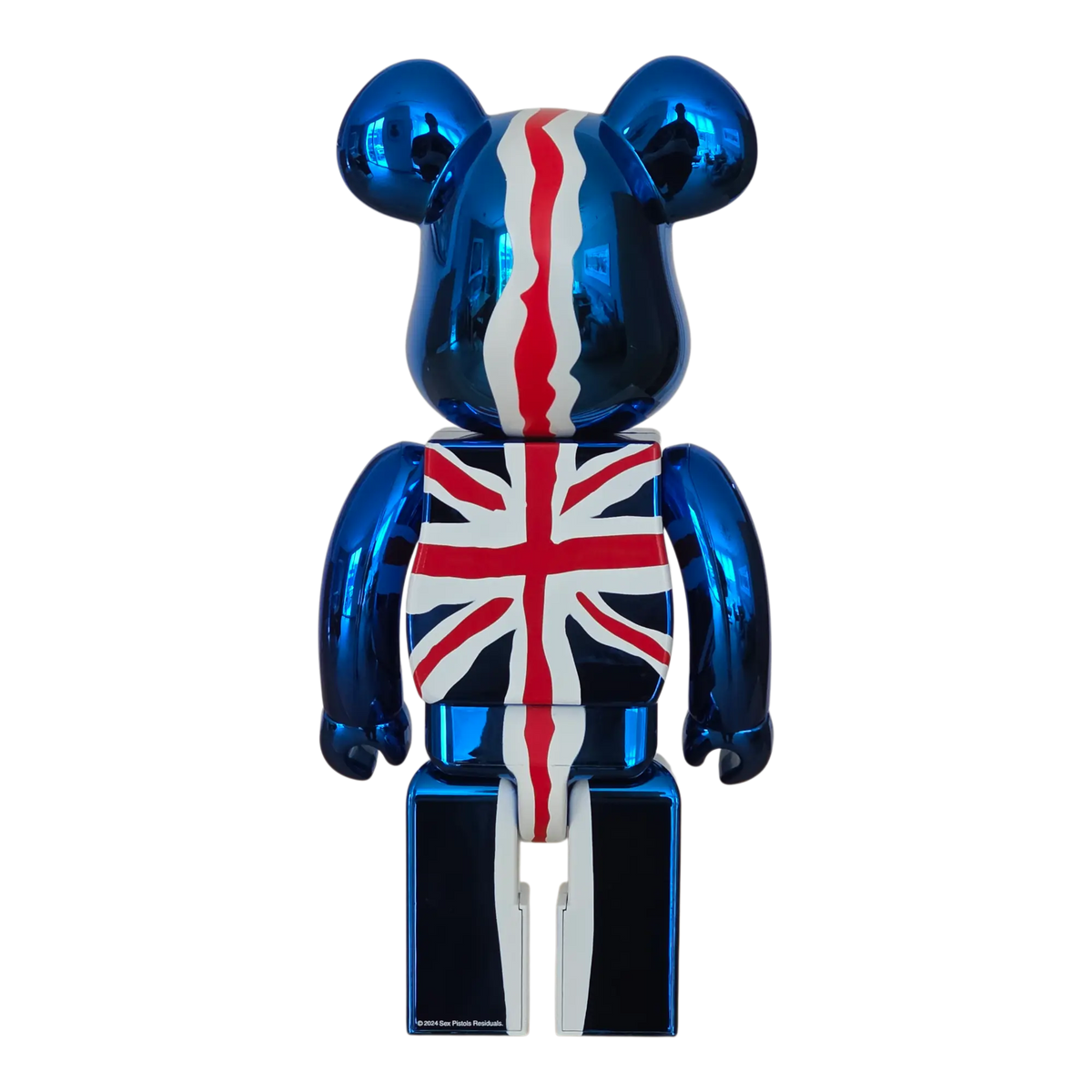 Bearbrick Sex Pistols "God Save the Queen" Chrome Version 100%+400% Rückseite