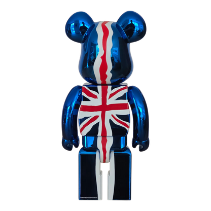 Bearbrick Sex Pistols "God Save the Queen" Chrome Version 100%+400% Rückseite