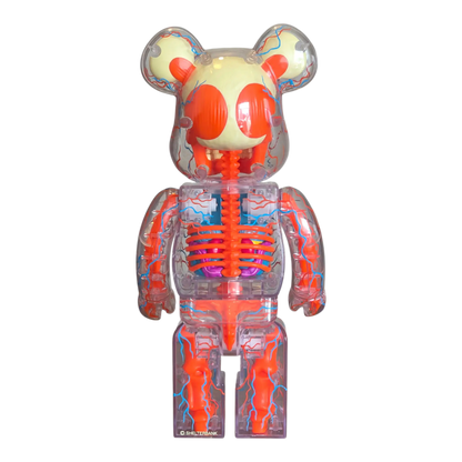Bearbrick Shelterbank "The Human Bear Orange Variant Version" 400% Rückseite