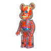 Bearbrick Shelterbank "The Human Bear Orange Variant Version" 400% schräg