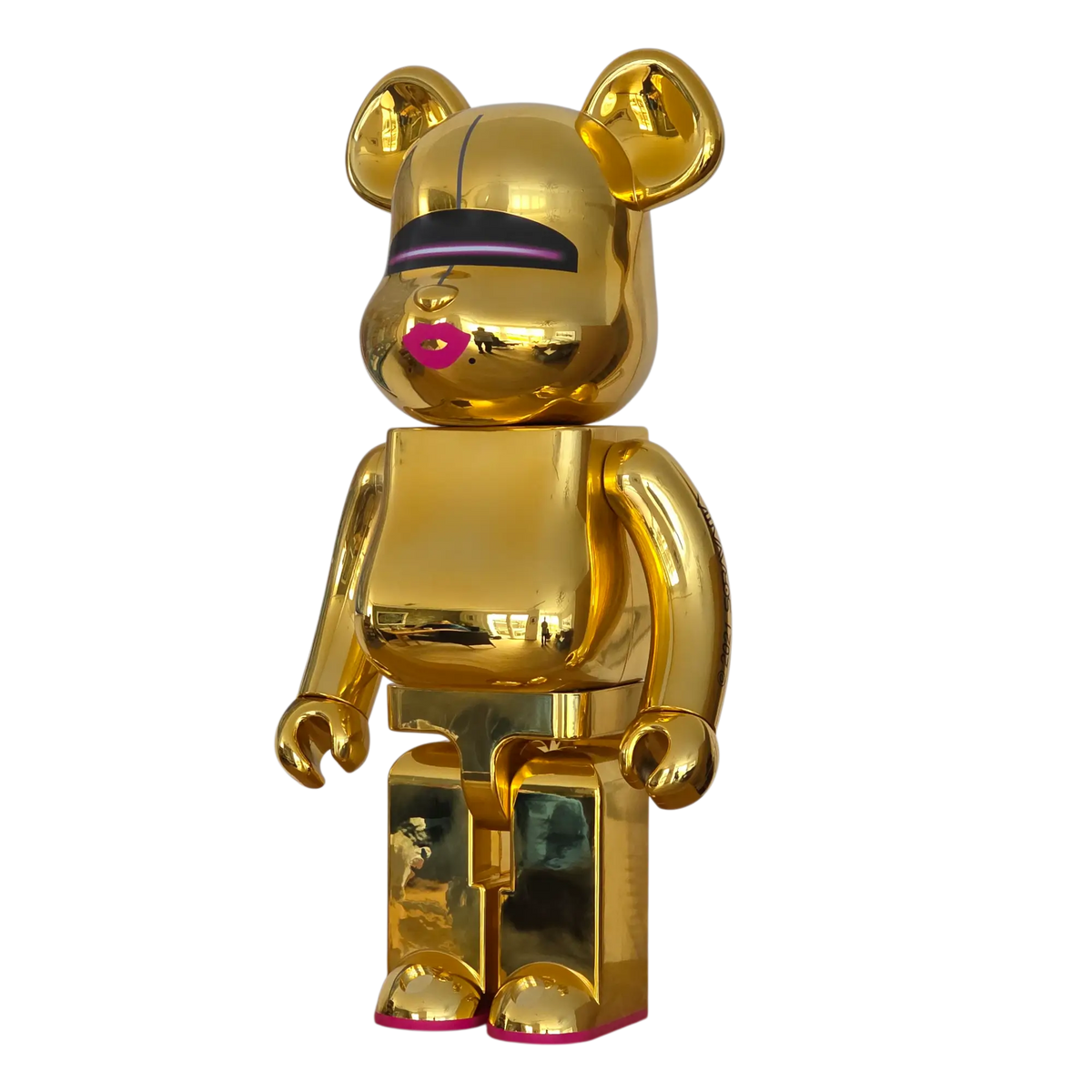Bearbrick Sorayama × 2G Gold Version 1000% schräg