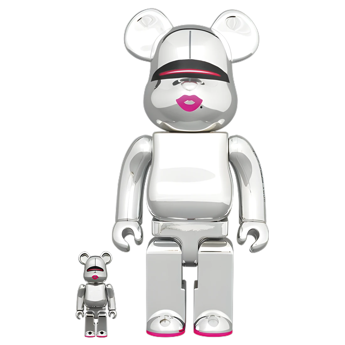 Bearbrick Sorayama × 2G Silver Version 100%+400% Herstellerbild 1