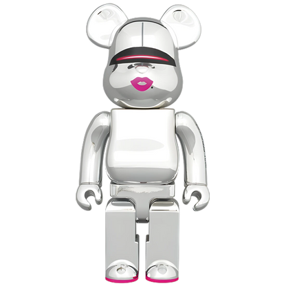 Bearbrick Sorayama × 2G Silver Version 100%+400% Herstellerbild 3
