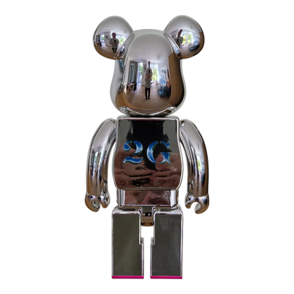 Bearbrick Sorayama × 2G Silver Version 100%+400% Rückseite
