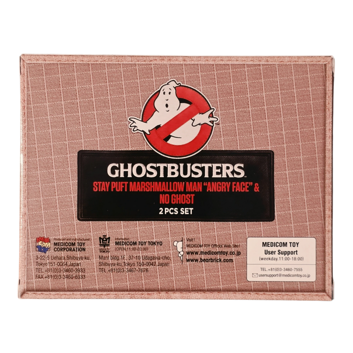Bearbrick Stay Puft Marshmallow Man "Angry Face" & No Ghost [Ghostbusters] 2er-Set 100% Verpackung Rückseite