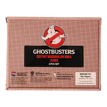 Bearbrick Stay Puft Marshmallow Man & Slimer [Ghostbusters] 2er-Set 100% Verpackung Rückseite