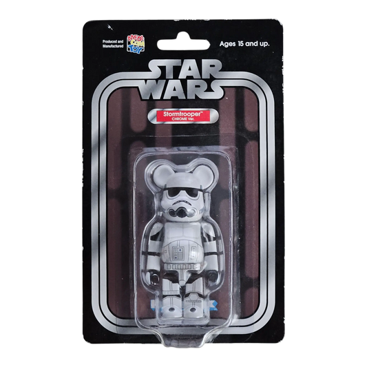 Bearbrick Stormtrooper Chrome Version 100% in der Verpackung