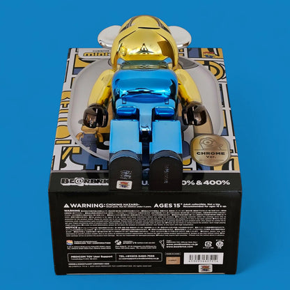 Bearbrick Stuart Chrome Version [Minions: The Rise of Gru] 100%+400% Echtheitsmerkmale