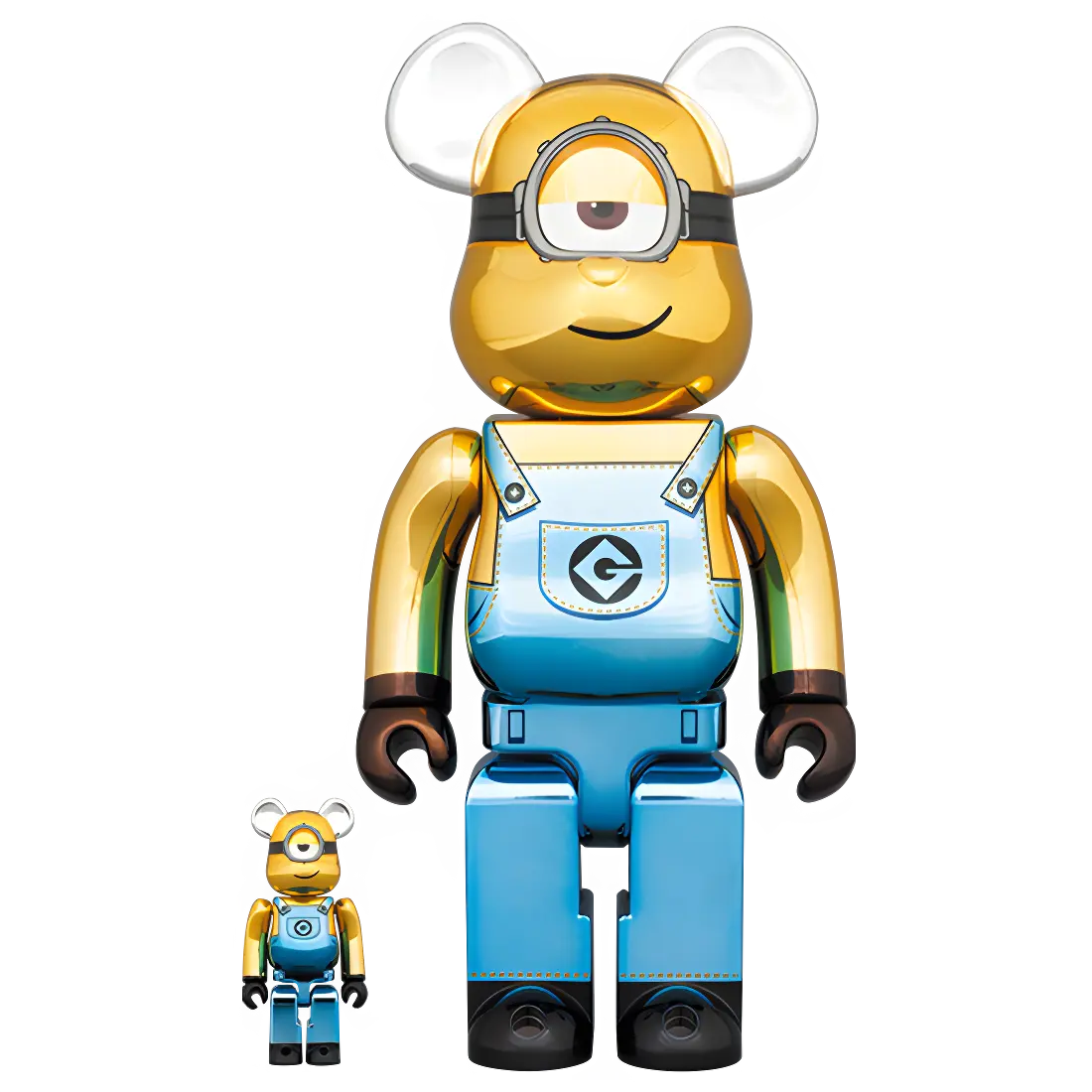 Bearbrick Stuart Chrome Version [Minions: The Rise of Gru] 100%+400% Herstellerbild 1