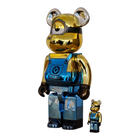 BE@RBRICK Stuart Chrome Version [Minions: The Rise of Gru] (100%+400%)