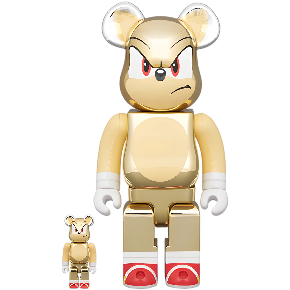 Bearbrick Super Sonic Chrome Version [SEGA] 100%+400% Herstellerbild 1