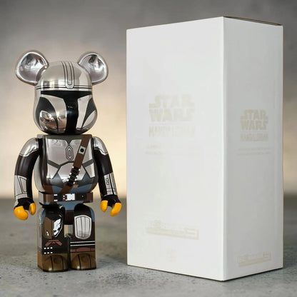 Bearbrick The Mandalorian Chrome Version 1000% mit Verpackung
