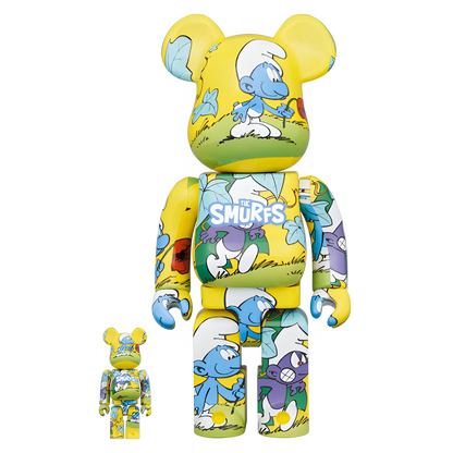 Bearbrick The Smurfs "The Purple Smurfs" 100%+400% Herstellerbild 1