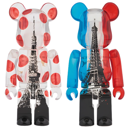Bearbrick Tokyo Tower + Eiffel Tower 2er-Set 100% Herstellerbild 1