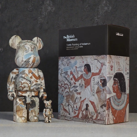 Bearbrick Tomb-Painting of Nebamun [The British Museum] 100%+400% mit Verpackung