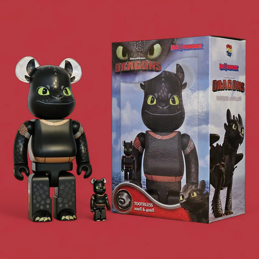 Bearbrick Toothless [Dragons] 100%+400% mit Verpackung
