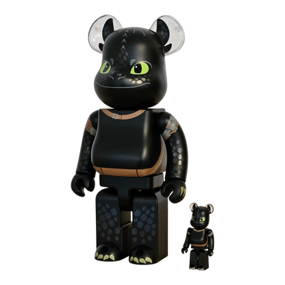 Bearbrick Toothless [Dragons] 100%+400% schräg