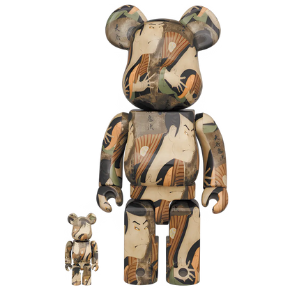 Bearbrick Toshusai Sharaku "Actor Otani Oniji III as the Footman (Yakko) Edohei" 100%+400% Herstellerbild 1
