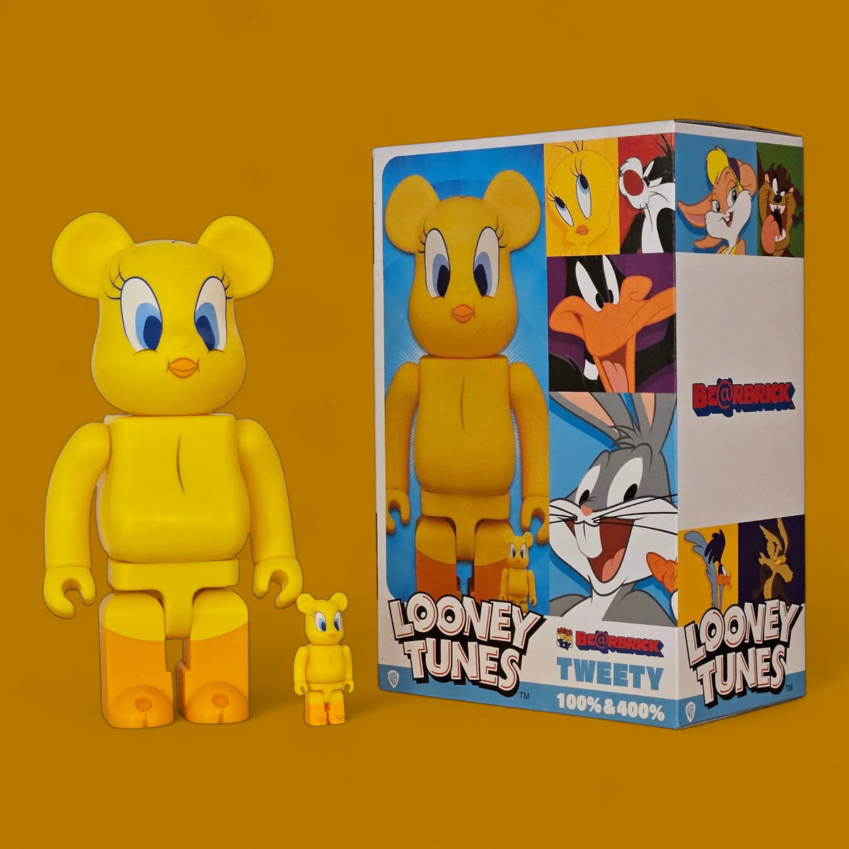 Bearbrick Tweety [Loony Tunes] 100%+400% mit Verpackung