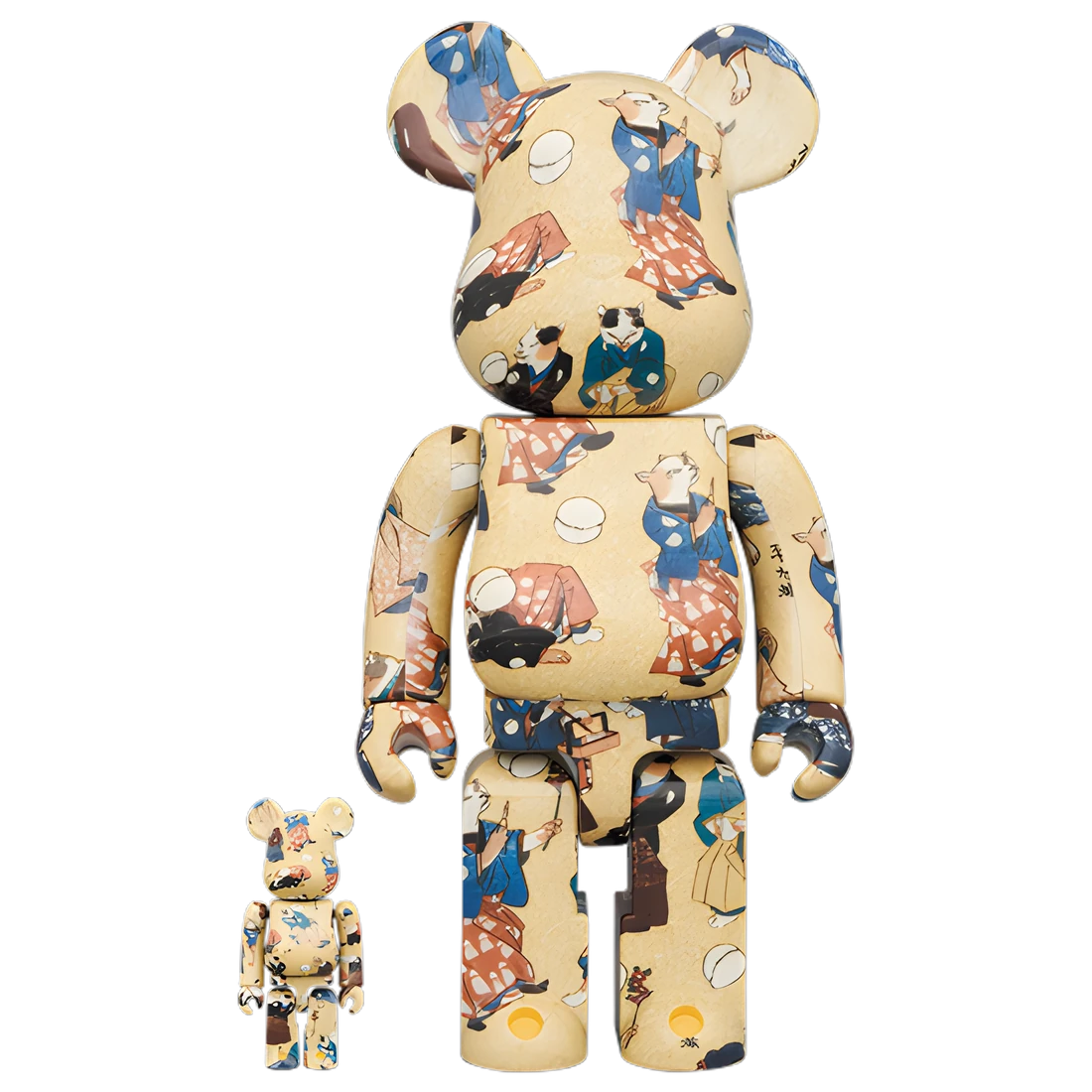 Bearbrick Utagawa Kuniyoshi "Fashionable Cats Juggling Balls" 100%+400% Herstellerbild 1