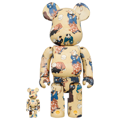 Bearbrick Utagawa Kuniyoshi "Fashionable Cats Juggling Balls" 100%+400% Herstellerbild 1