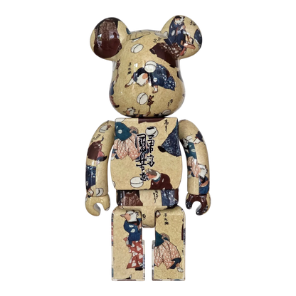 Bearbrick Utagawa Kuniyoshi "Fashionable Cats Juggling Balls" 100%+400% Rückseite