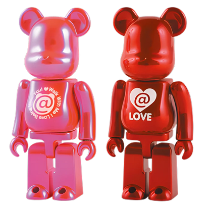 Bearbrick Valentine 2007 2er-Set 100% Herstellerbild 1