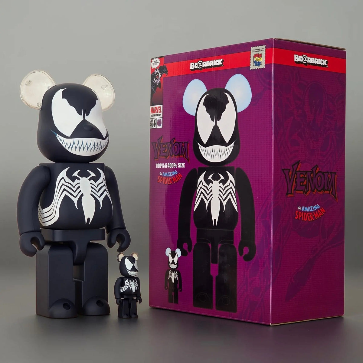 Bearbrick Venom 100%+400% mit Verpackung