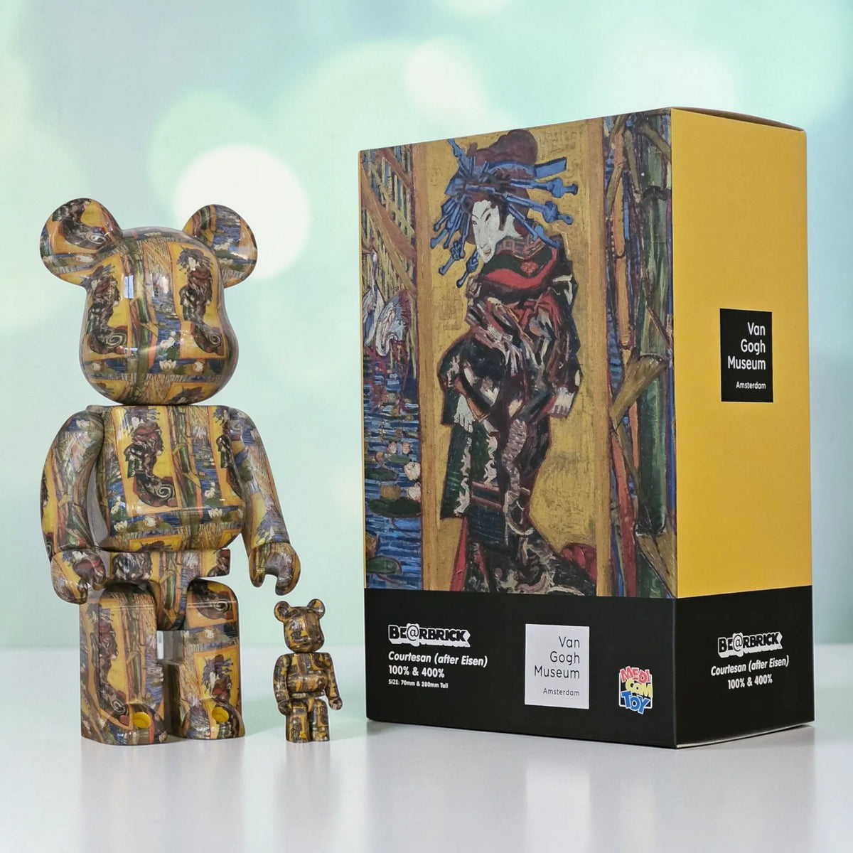 Bearbrick Vincent van Gogh "Courtesan after Eisen" [Van Gogh Museum] 100%+400% mit Verpackung
