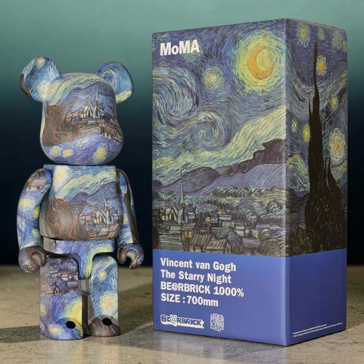 Bearbrick Vincent van Gogh "The Starry Night" [MoMA] 1000% mit Verpackung