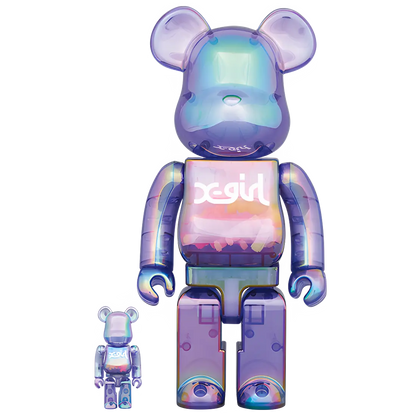 Bearbrick x-girl Clear Purple Version 100%+400% Herstellerbild 1