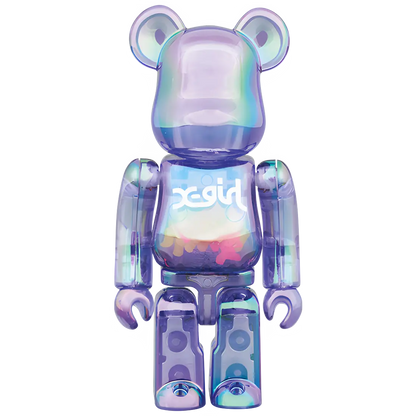 Bearbrick x-girl Clear Purple Version 100%+400% Herstellerbild 2