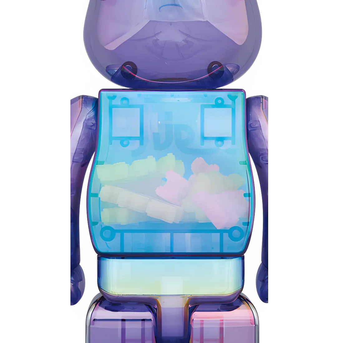 Bearbrick x-girl Clear Purple Version 100%+400% Herstellerbild 4