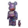 Bearbrick x-girl Clear Purple Version 100%+400% schräg