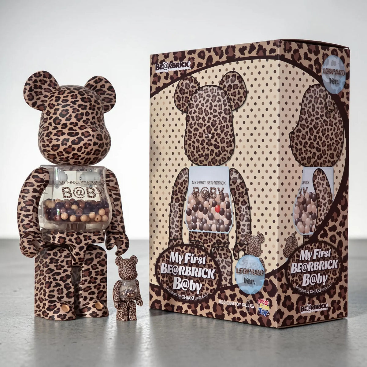 My First Bearbrick Baby Leopard Version 100%+400% mit Verpackung
